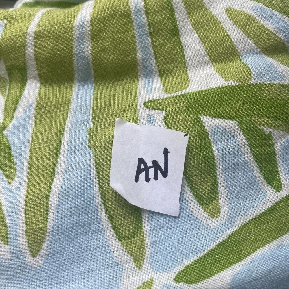 Sigrid Olsen Green Linen Leaf Print Button Up Shi… - image 8